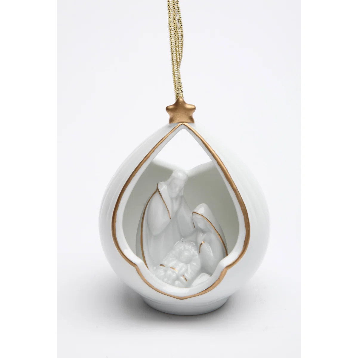 Ceramic / Porcelain Religious & Spiritual Holiday Shaped Ornament | Wayfair North America