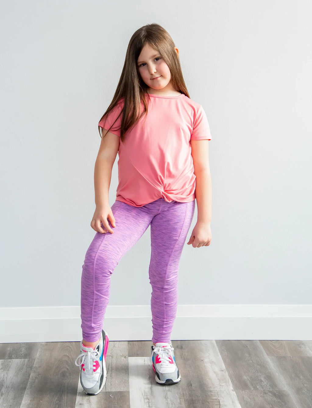 GIRLS 2-6 KNOTTED FRONT YOGA T-SHIRT | Jill Yoga