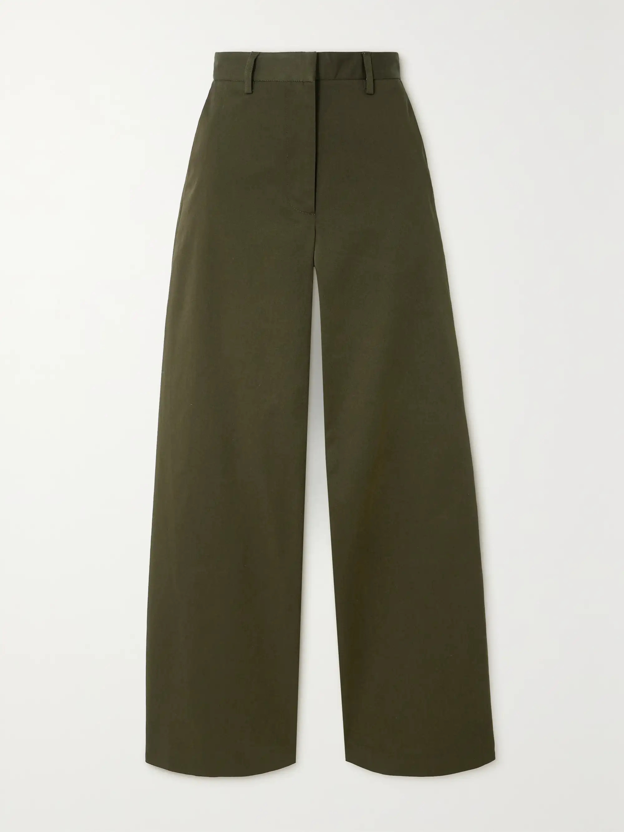 + NET SUSTAIN organic cotton-blend twill straight-leg pants | NET-A-PORTER (US)