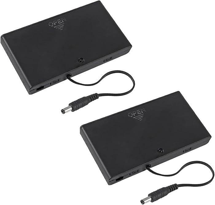 (2-Pack) 12V LED Neon Battery Pack for Neon Signs & LED Decorations, 8-AA Battery Holder with DC ... | Amazon (US)