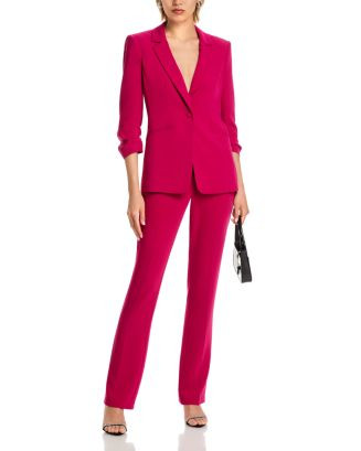 Cinq à Sept Khloe Ruched-Cuff Blazer & Kerry Slim Straight Leg Pants | Bloomingdale's Cinq à Se... | Bloomingdale's (AU)