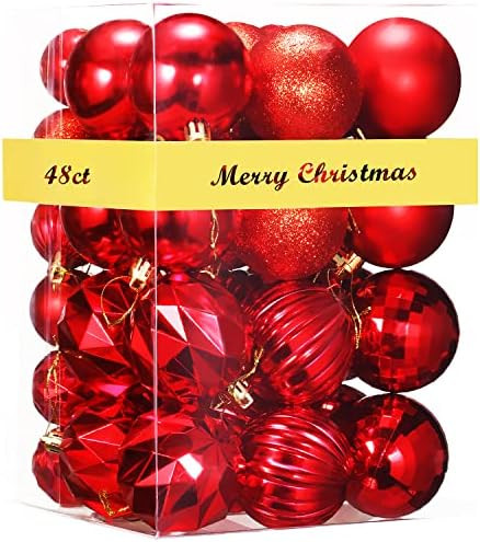 34ct Christmas Ball Ornaments, Rongyuxuan Shatterproof Christmas Decorations Tree Balls for Holid... | Amazon (US)
