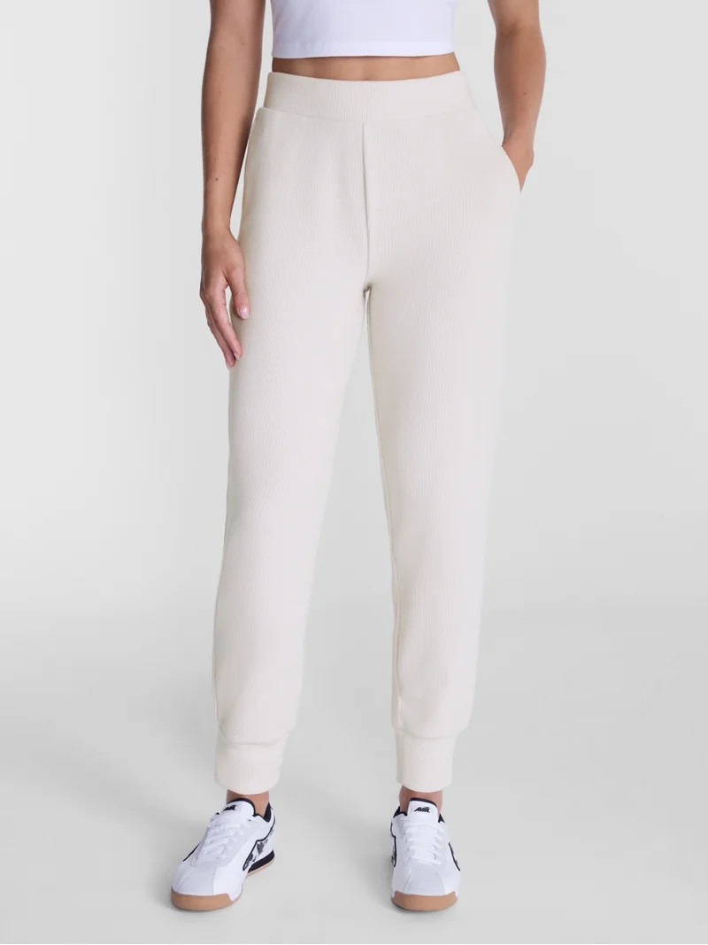 Avia Women's and Women's Plus Ribbed Ottoman Joggers, Sizes XS-4X | Walmart (US)