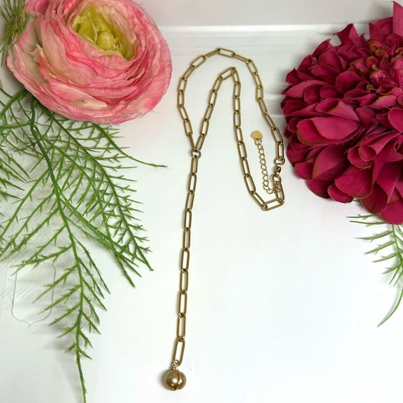 NEW⚜️Golden Freshwater Pearl Chain Necklace | Poshmark