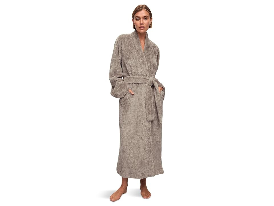 Eberjey Renewplush Long Robe Women's Pajama Toffee : MD, Cotton/Polyester | Zappos