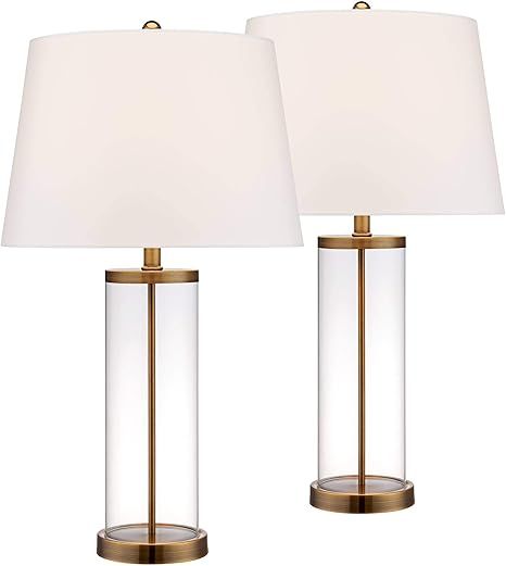 Glass and Gold Cylinder Fillable Table Lamp Set of 2 | Amazon (CA)