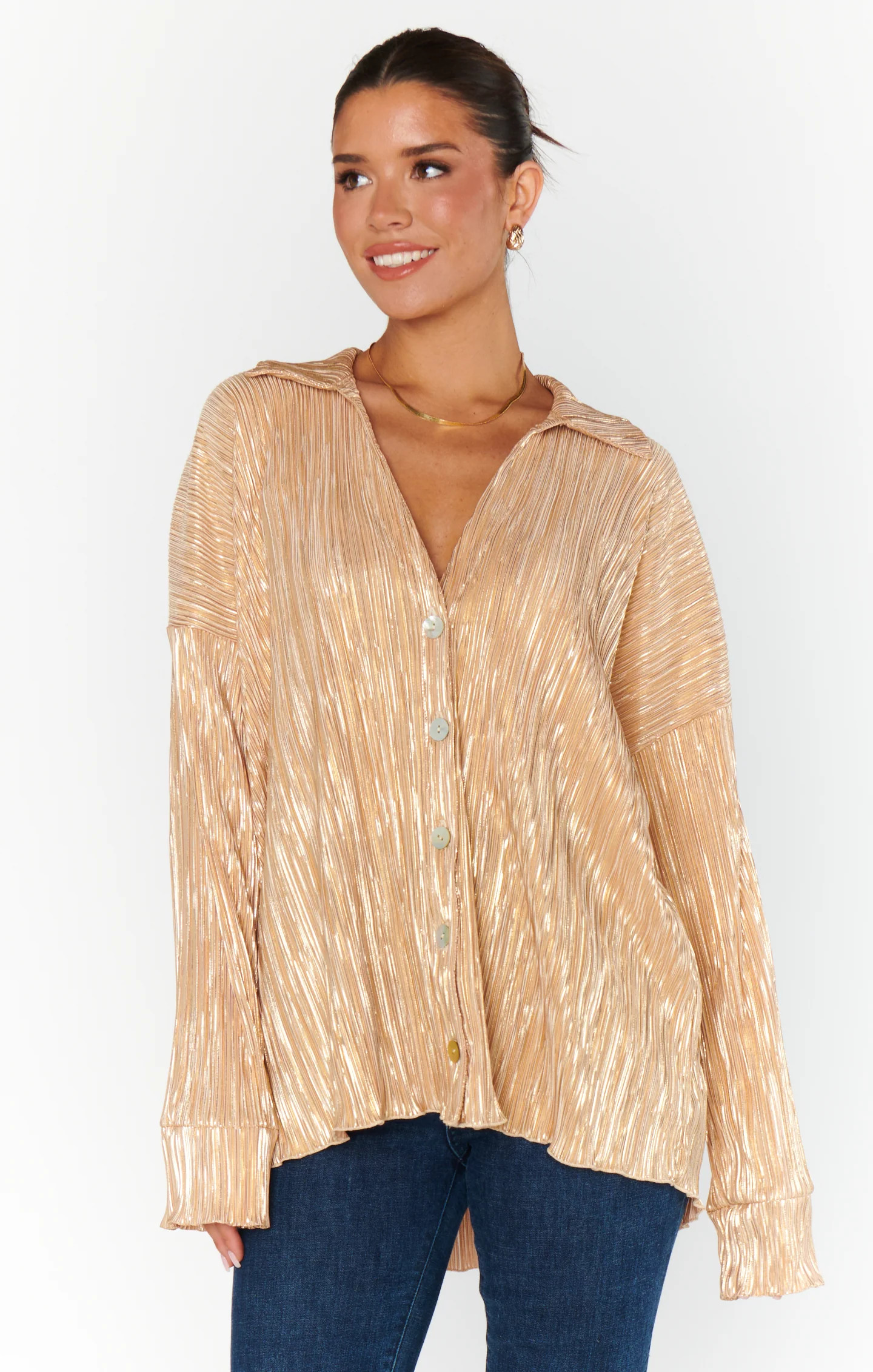Everywhere Top ~ Gold Pleat | Show Me Your Mumu