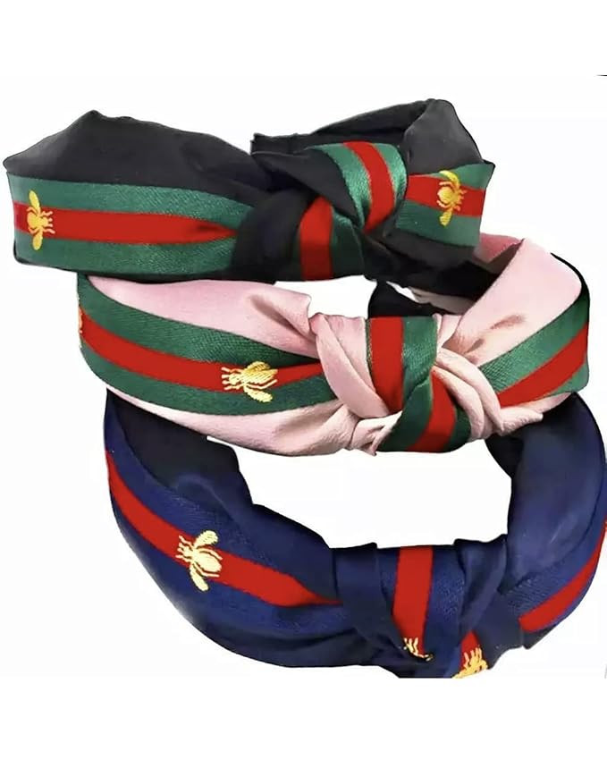 Knotted Bee Animal Headbands for Women Bee Headband knotted wide Hair Accessories 4 pack | Amazon (US)