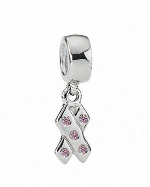 Pandora Dangle Charm - Sterling Silver & Cubic Zirconia Pink Ribbon | Bloomingdale's (US)