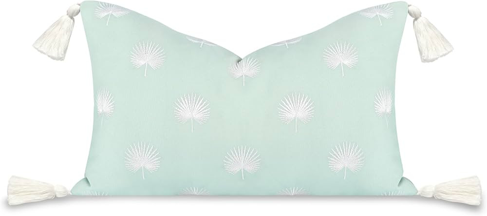 Hofdeco Premium Fall Coastal Patio Indoor Outdoor Lumbar Pillow Cover Only, 12"x20" Water Repelle... | Amazon (US)