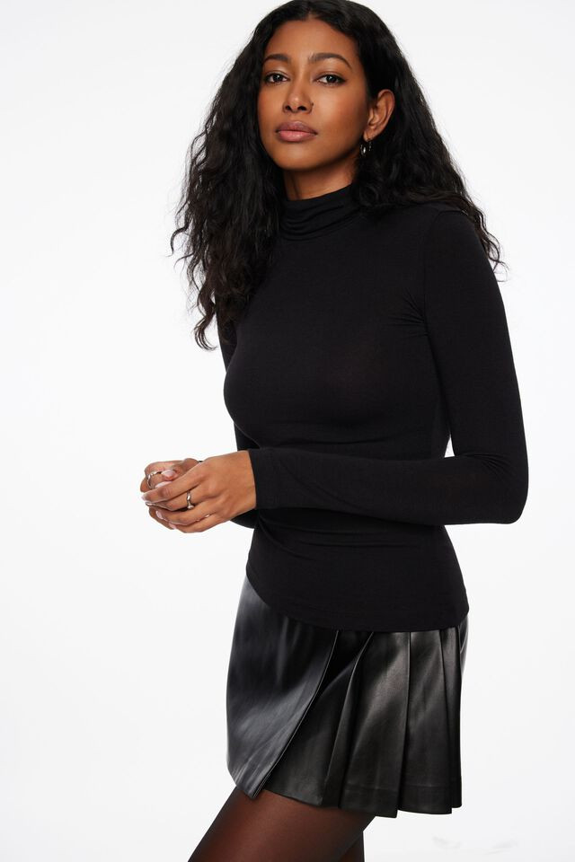 Long Sleeve Turtleneck Top | Dynamite Clothing