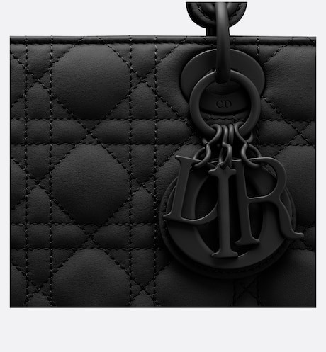 Small Lady Dior My ABCDior Bag Black Ultramatte Cannage Calfskin | DIOR | Dior Couture