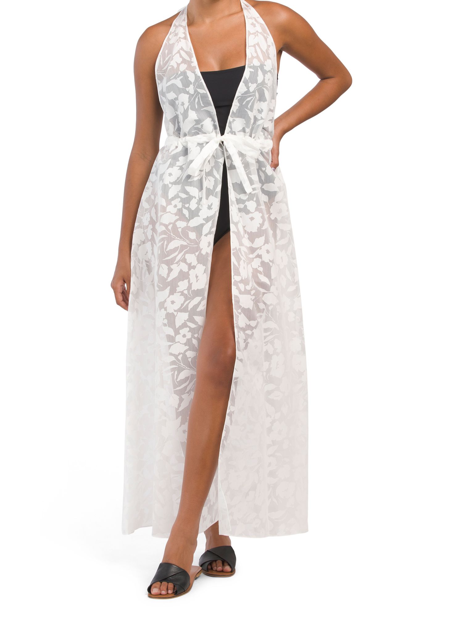 Dominique Burnout Floral Cover-Up Maxi Dress | Marshalls