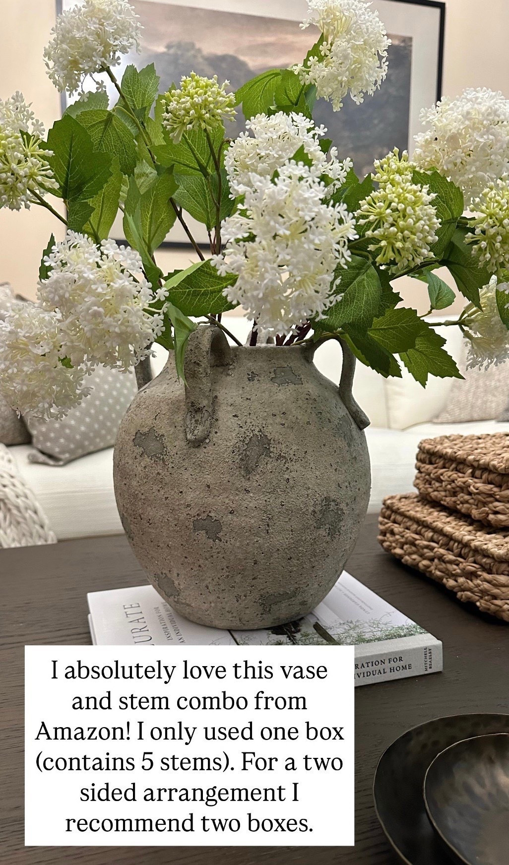 Amazon Vase & Stem Combo. Follow @farmtotablecreations on Instagram for more inspiration. 

I absolutely love this vase and stem combo from Amazon! I only used one box (contains 5 stems). For a two sided arrangement I recommend two boxes.

Amazon Home. Amazon Budget Friendly Decor. Textured Vase. Summer Stems. Coffee Table Decor. Summer Vase & Stem Combo  



#LTKHome #LTKSaleAlert