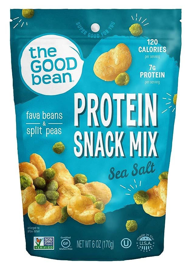 The Good Bean Crispy Favas Plus Peas, Sea Salt, 6 Ounce (Pack of 6) | Amazon (US)