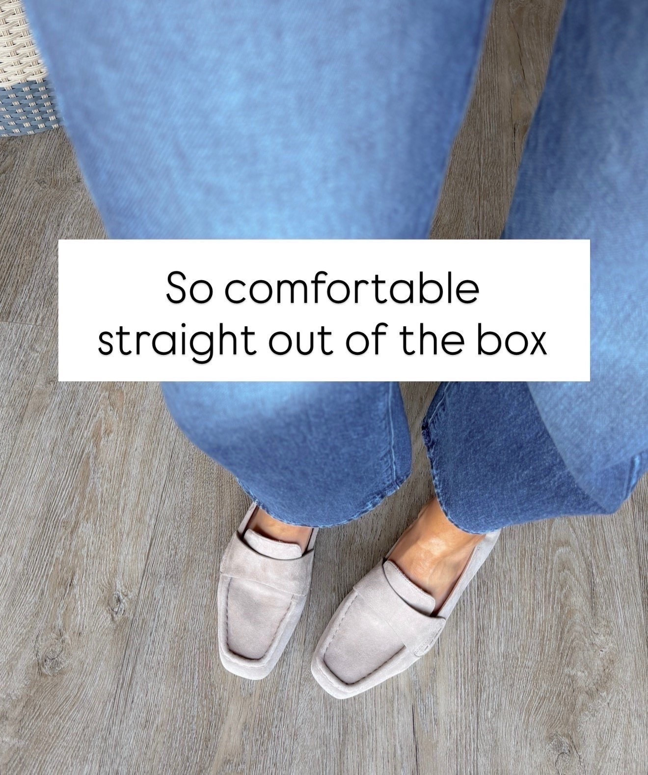 These suede loafers were comfortable straight out of the box, no breaking them in required. I love the soft taupe color, square toe, and slip-on style. Such a good alternative to sneakers for everyday outfits, travel, or long days on your feet.
suede loafers, taupe loafers, comfortable loafers, slip on shoes, square toe loafers, fall flats, everyday shoes, neutral shoes, fall footwear, travel shoes, casual fall outfit, women over 40 fashion, annabrstyle
