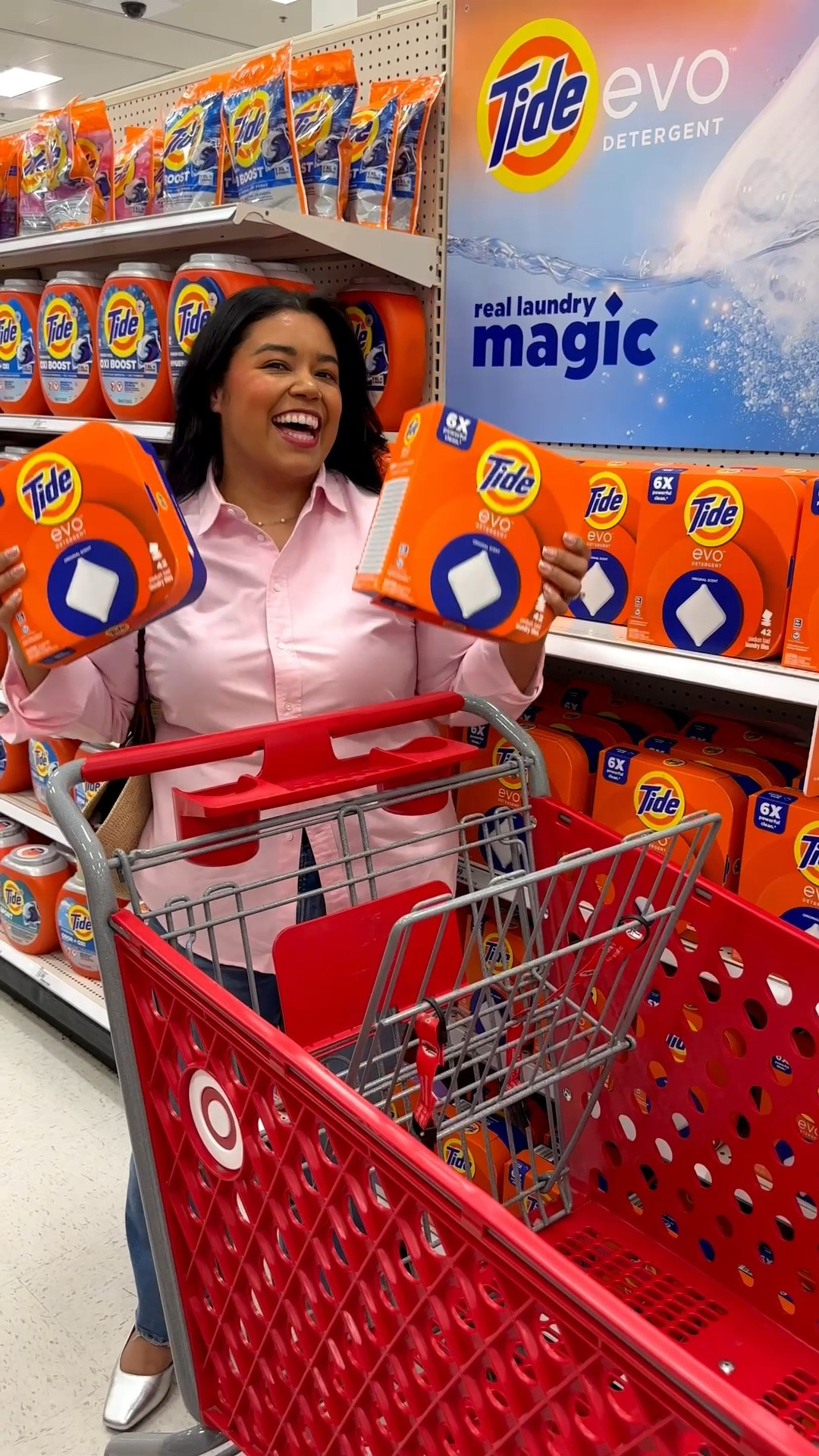 LAUNDRY MADE EASY #AD Today I’ve partnered with @Target  and Tide Evo to show how I’m making laundry day so much easier! 
I’ve used the Tide powder in our home for YEARS, but when I saw that Tode Laundry came out with Tide Evo, a brand new form of superior laundry detergent, I had to run to Target to pick it up!
It is made of 6 powerful layers woven into a magic tile. It instantly dissolves in water and it's  a scrubber, pre-treater, brightener, and freshener ALL IN ONE!
Which is so great for me, because yall know I’ve been upping my workouts lately, and let’s just say my detergent needs to be working overdrive these days! 
That also means I have so much more laundry each week, so adding in this little magic tile that I can toss into my laundry has made laundry a breeze! 
So cheers to squeaky clean and worry free laundry days with Tide Evo.
I’ve linked Tide Evo directly in my LTK shop so you can go shop directly from there!
@target @tidelaundry #TargetPartner #target #tidepartner #tide #tidevo @shopltk #liketkit 


#LTKMidsize #LTKOver40 #LTKActive