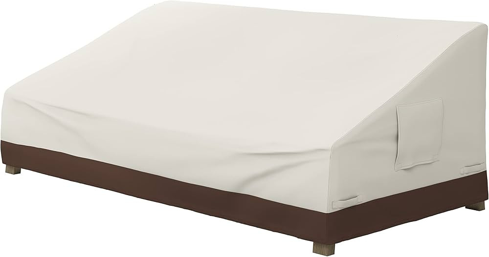 Amazon Basics 3-Seater Outdoor Patio Deep Lounge Sofa Cover, Beige/Tan | Amazon (US)