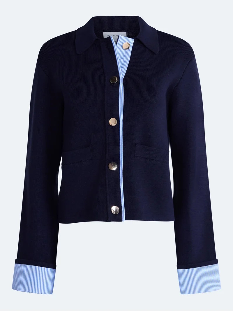 Free Assembly Women's Cropped Sweater Jacket, Sizes XS-XXL | Walmart (US)