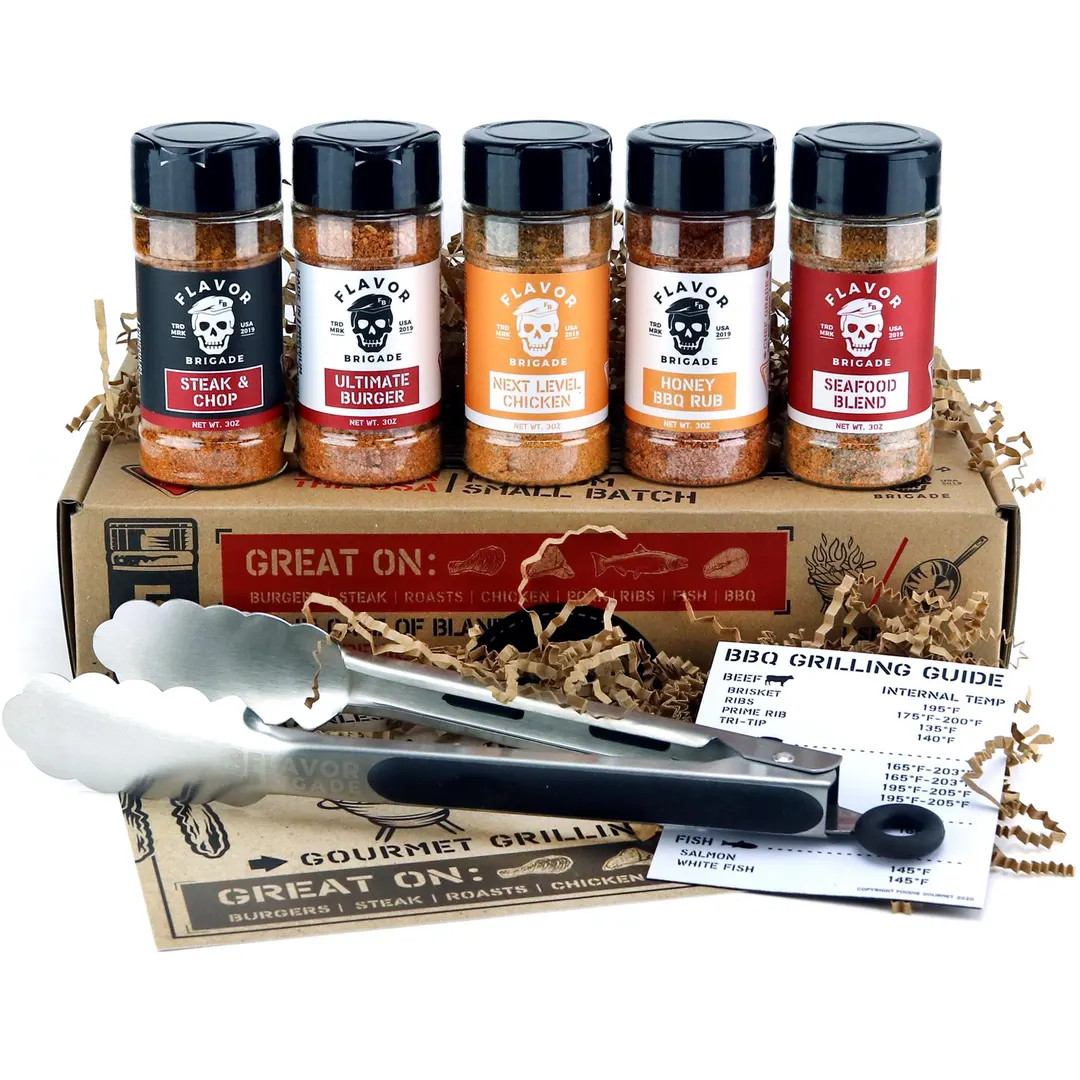Gourmet Grilling Spices Gift Set, BBQ Grill Accessories, Smoker, Seasonings, Unique Gift for Dad,... | Etsy (US)