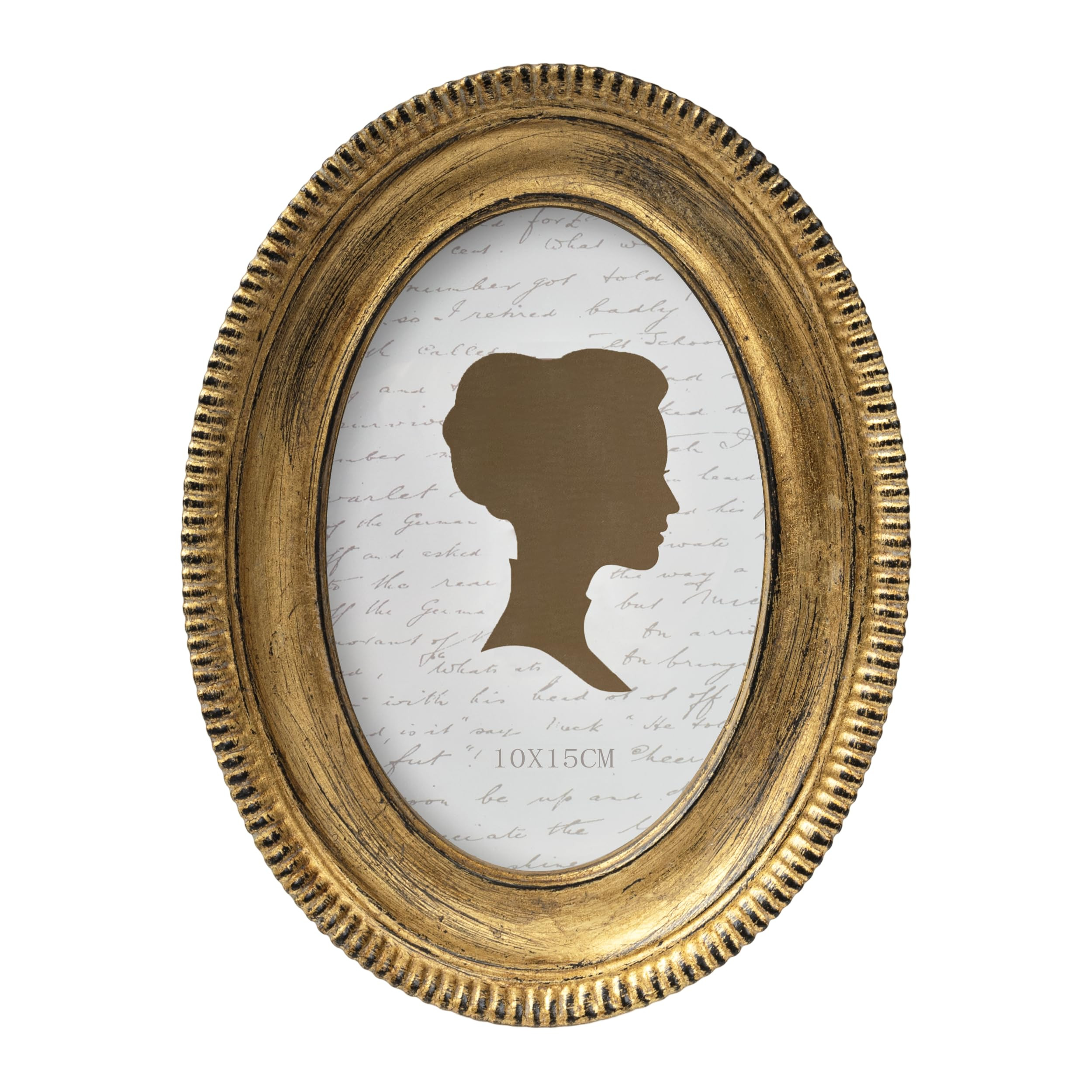 AELS 4x6 Inch Vintage Oval Picture Frame, Elegant Antique Ridged Design Photo Frames with Glass F... | Amazon (US)