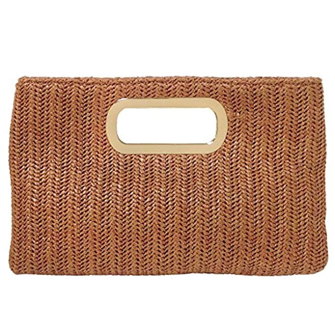 Top Handle Straw Clutch | Amazon (US)