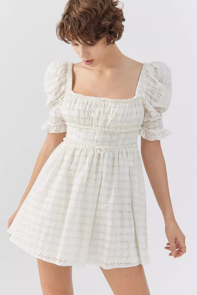 For Love & Lemons Libby Eyelet Mini Dress | Urban Outfitters (US and RoW)