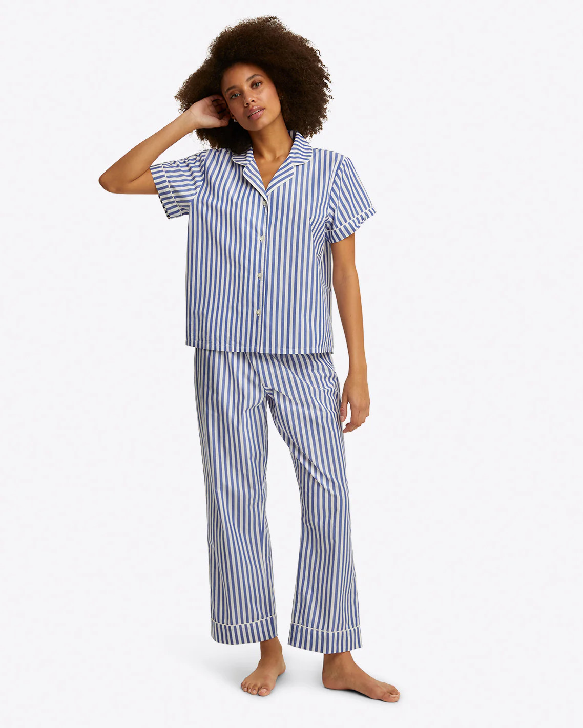 Linda Woven Stripe Pajama Set | Draper James (US)