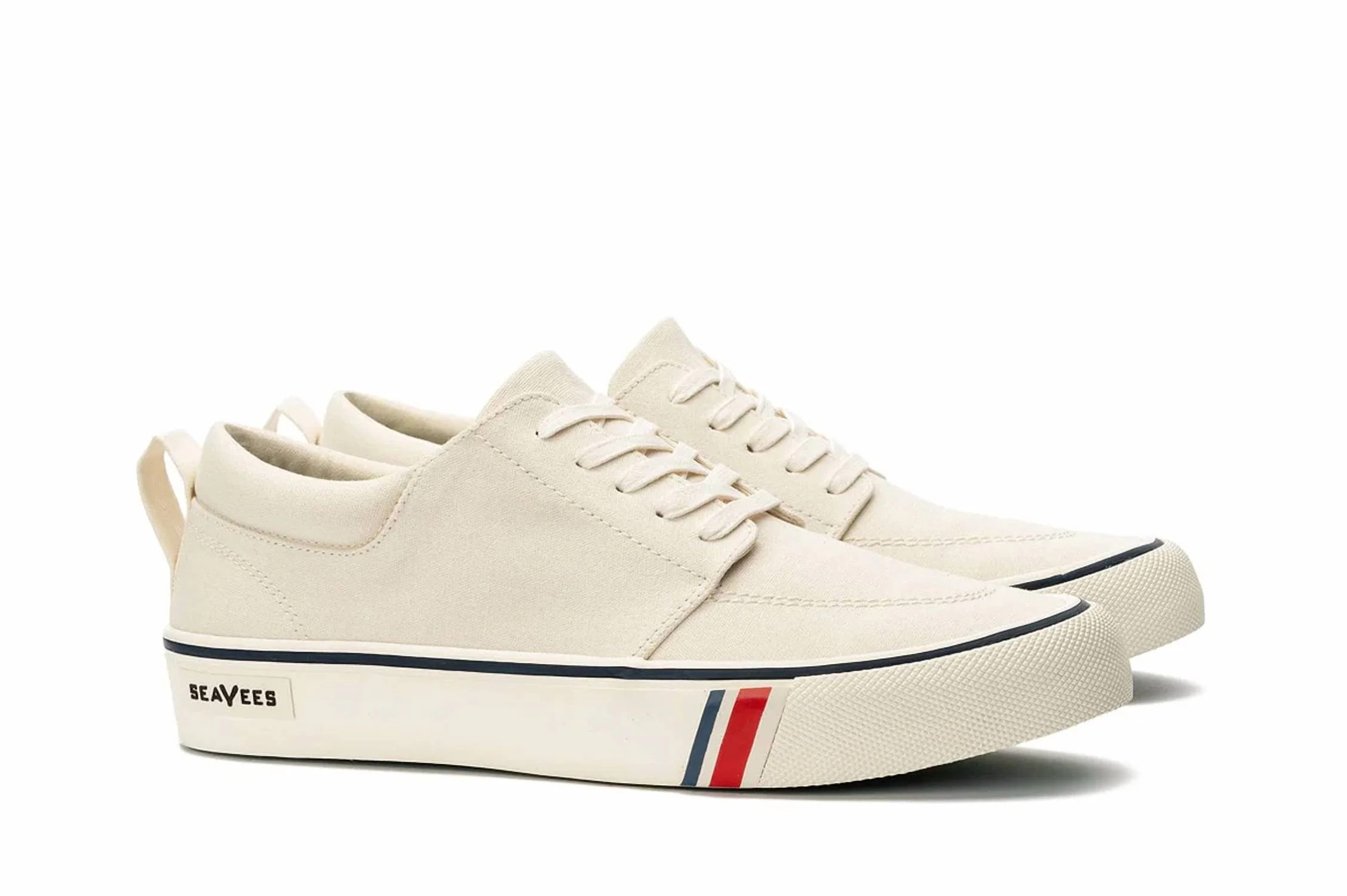 Men's Coastal Crusier Sneaker In White Cotton Canvas | Shop Simon