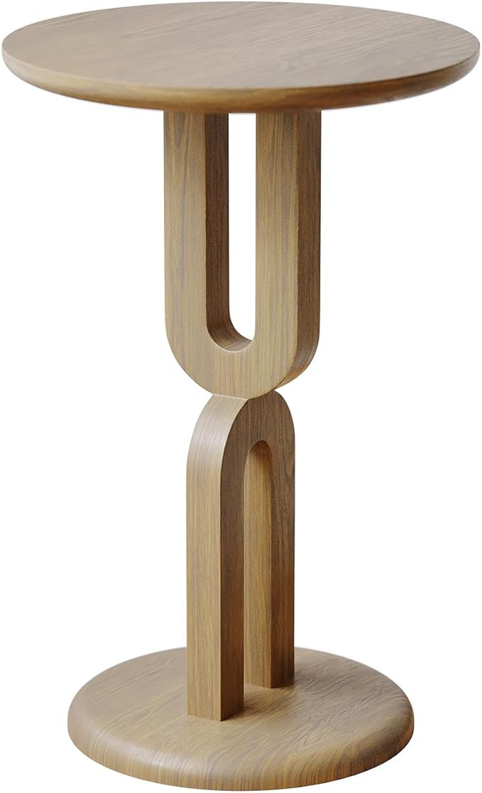 Solid Wood End Table with Sturdy U-Shaped Base, Modern Accent Side Table for Living Room Bedroom,... | Amazon (US)