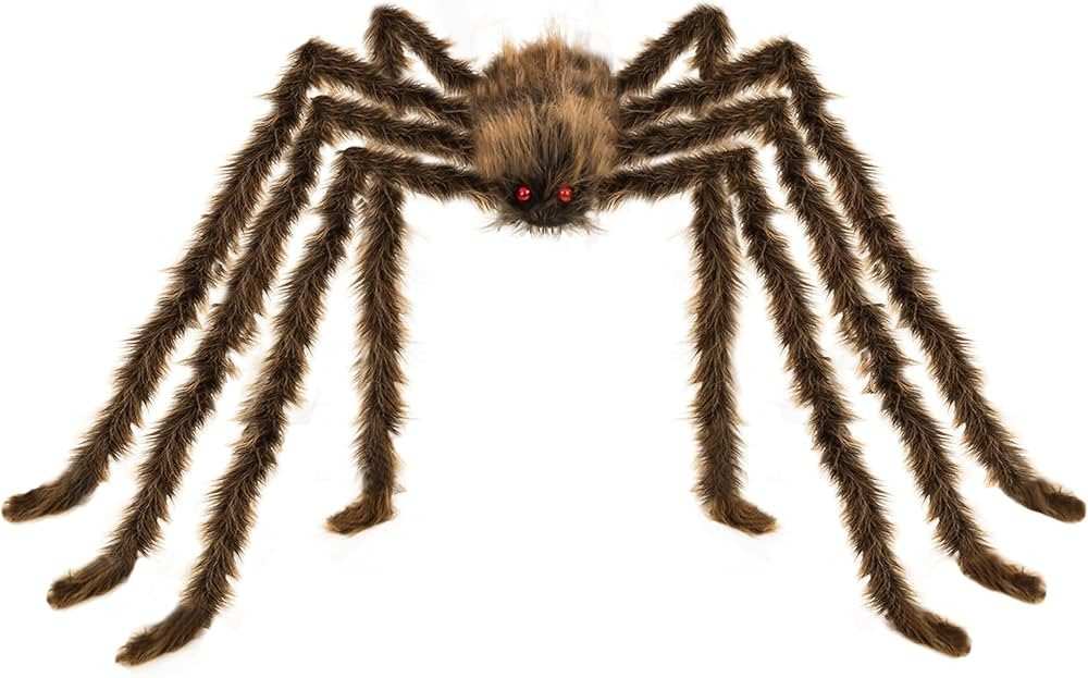 Angelhood Halloween Decorations Giant Spider 6.6ft,Realistic Large Hairy Spider Scary Furry Spide... | Amazon (US)