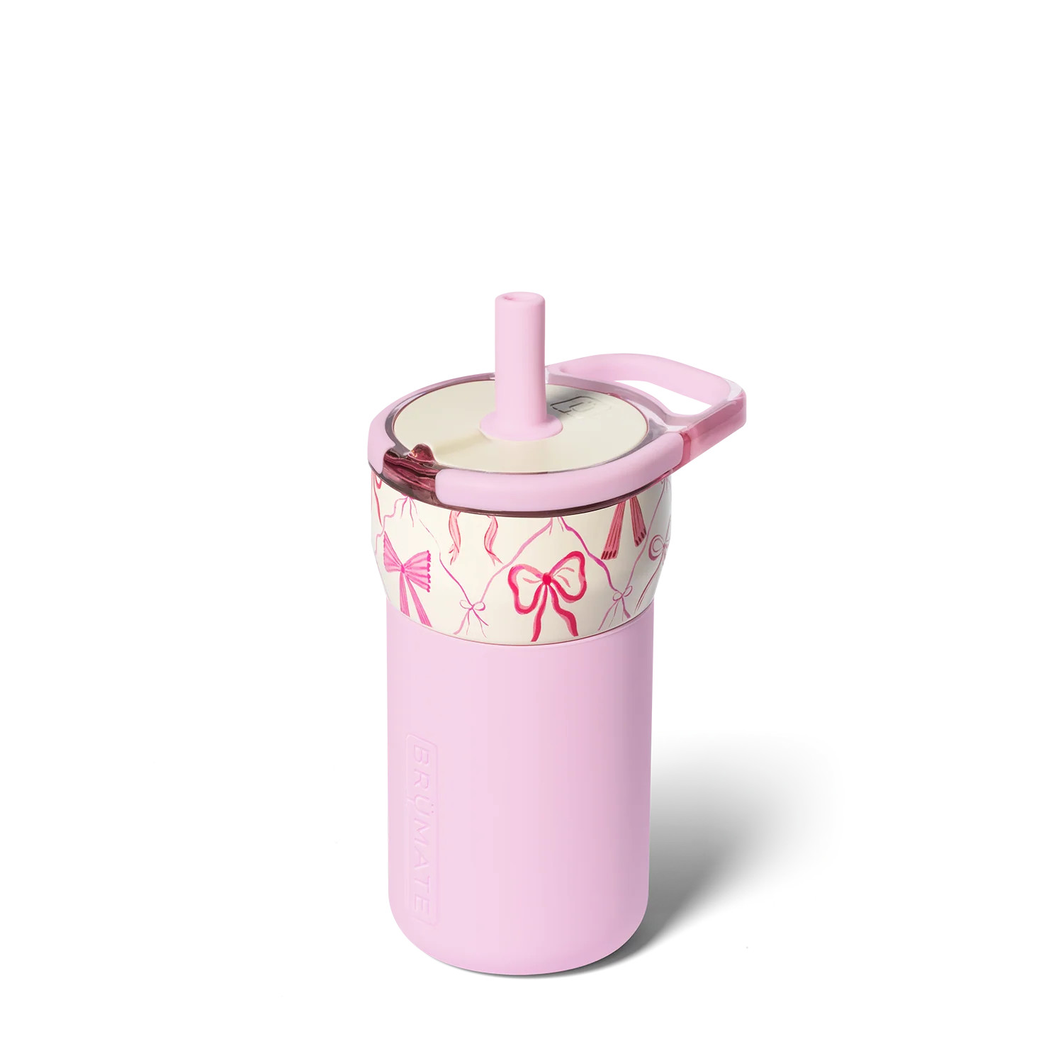 Leap 12oz Pink Bow Kids Tumbler | BrüMate | Brumate