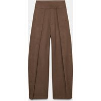 Zara - Pleated Balloon Pants - Women - Taupe Brown - Women | Zara US