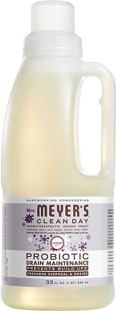 Mrs. Meyer's Probiotic Drain Maintenance Liquid, Lavender, Freshens Disposals and Drains, 32 Fl O... | Amazon (US)