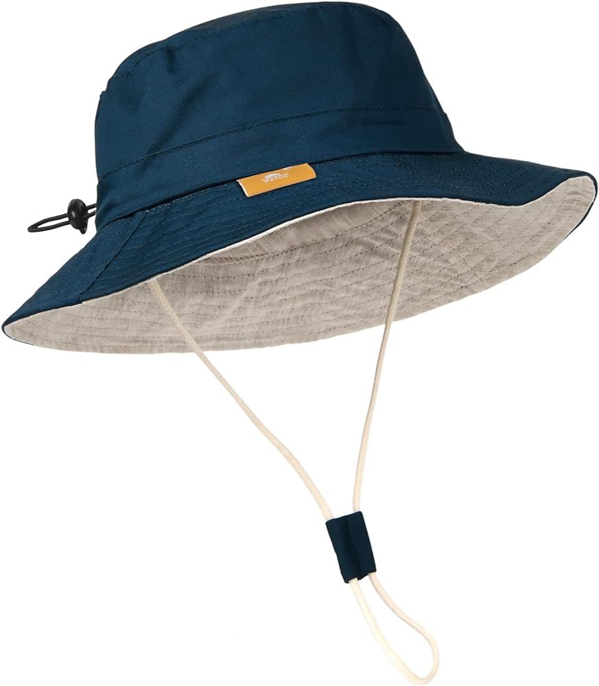 Baby Sun Hat for Boy Girl Toddler Summer Bucket Hat Kids Sun Protection Beach Hat Cotton Baby Hat... | Amazon (US)