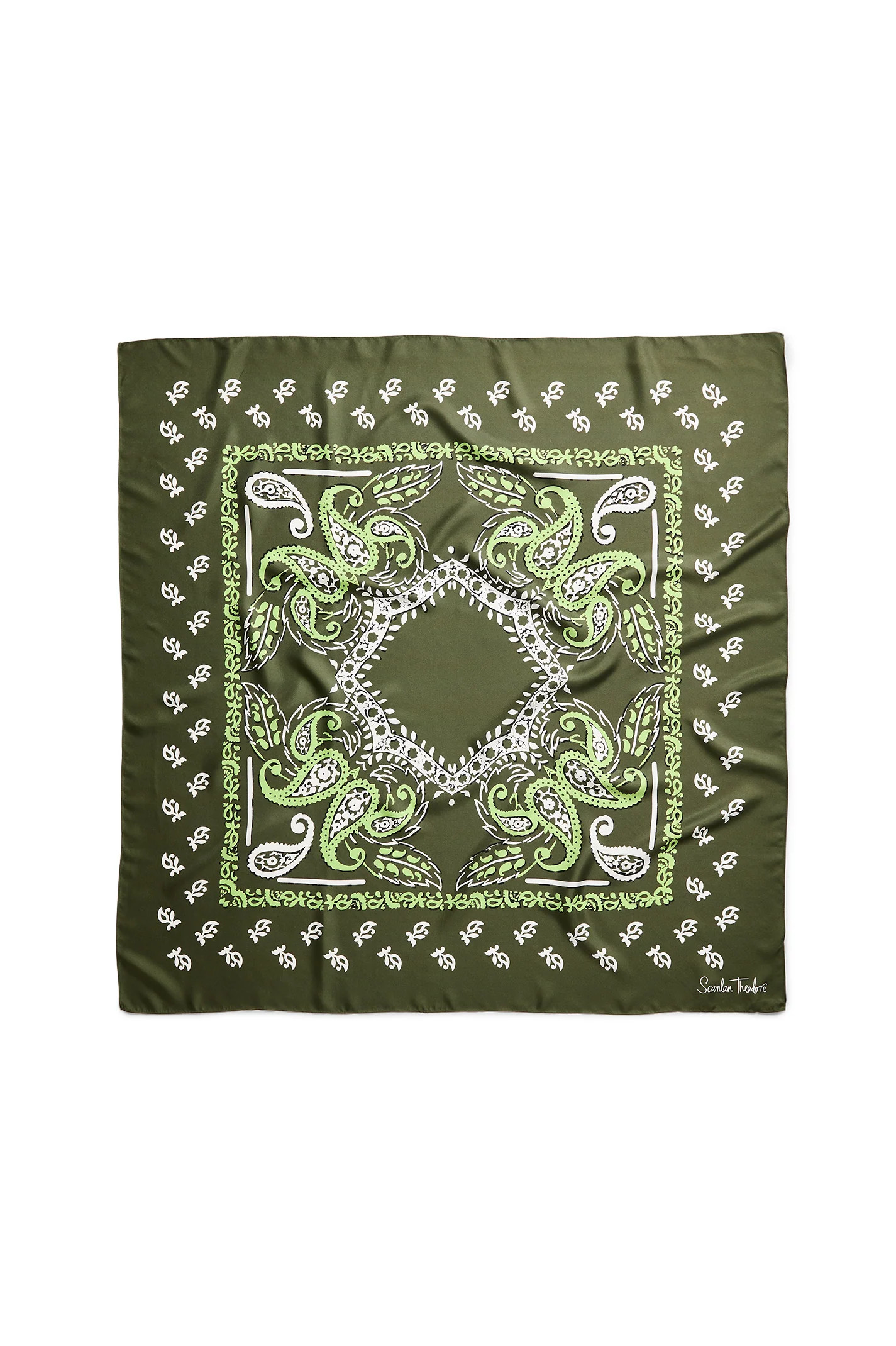 SILK BANDANA SCARF - ARMY - Scanlan Theodore | Scanlan Theodore AU
