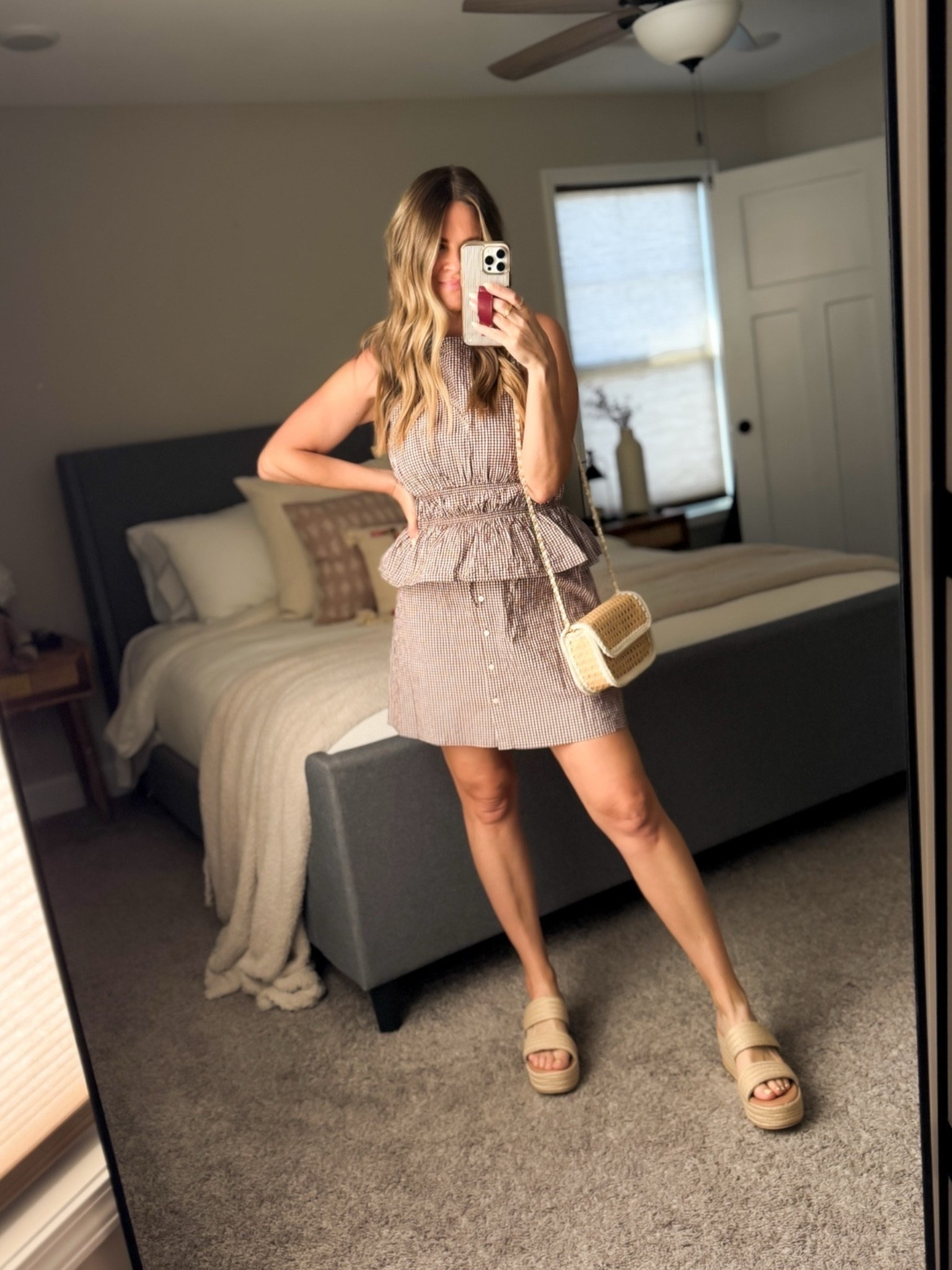 Wearing this cute gingham skirt set from Target for spring events and everyday style. Love the skirt and matching top but you can mix and match this too. Wearing small in skirt and medium in tank. 

#LTKOver40 #LTKmomlife #LTKootd