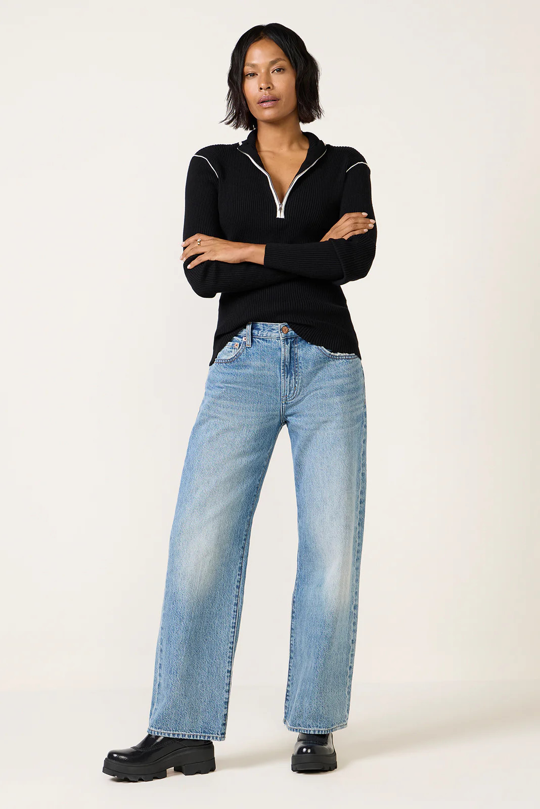 Lexi Bowed Barrel Jean | Evereve