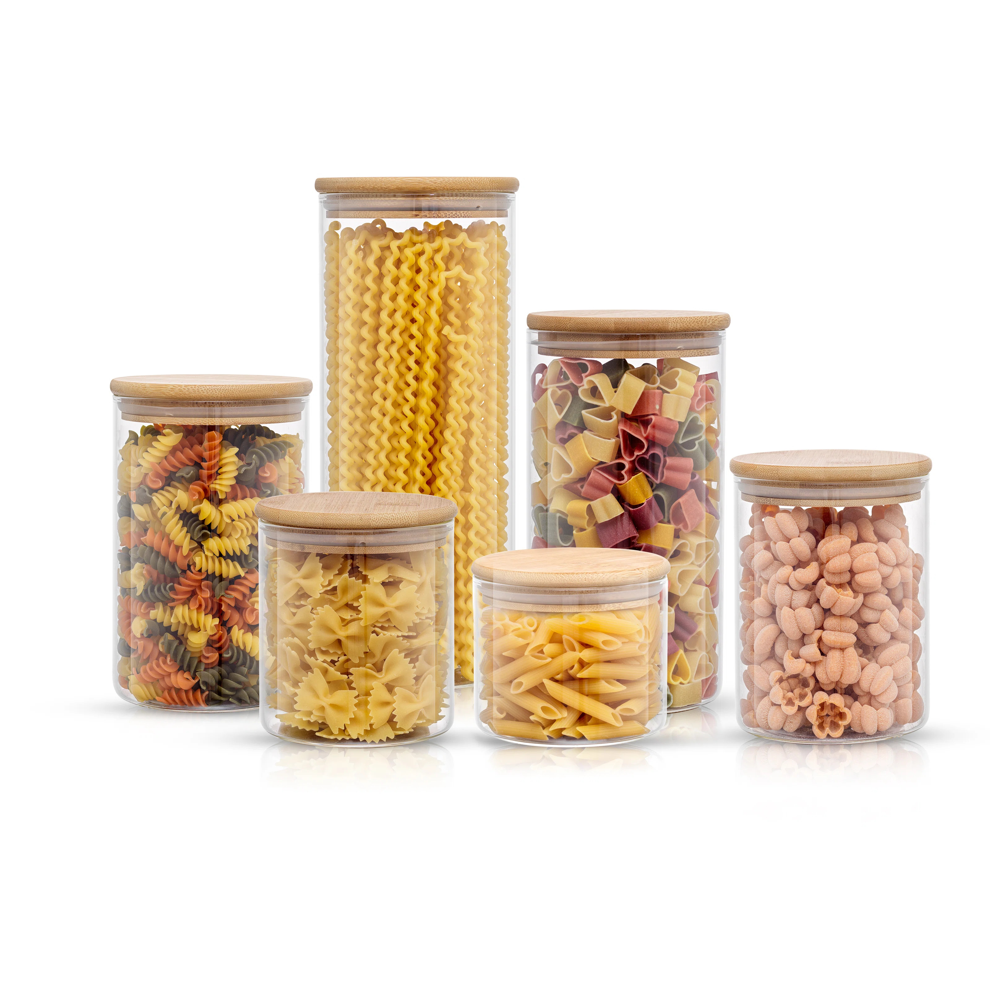 JoyJolt 6-Piece Glass Storage Jars with Airtight Lids | Wayfair North America