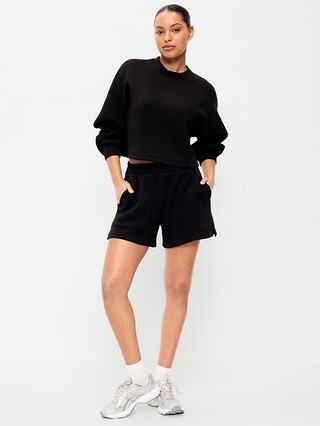 High-Waisted Bounce Fleece Shorts -- 5-inch inseam | Old Navy (US)