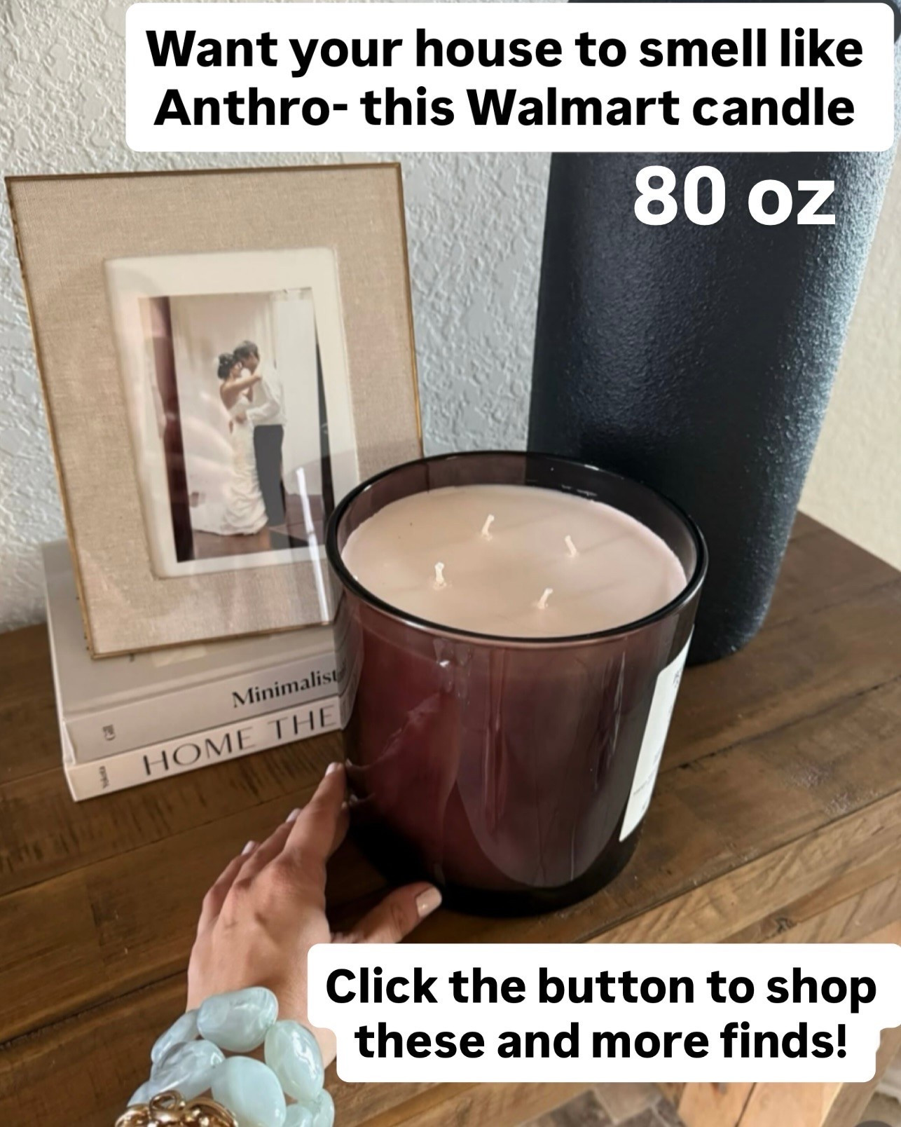 Anthro inspired candle from Walmart smells like volcano blue! 80 oz and a great price point. #walmartfinds #home #candle #walmart

#LTKSaleAlert #LTKootd #LTKHome