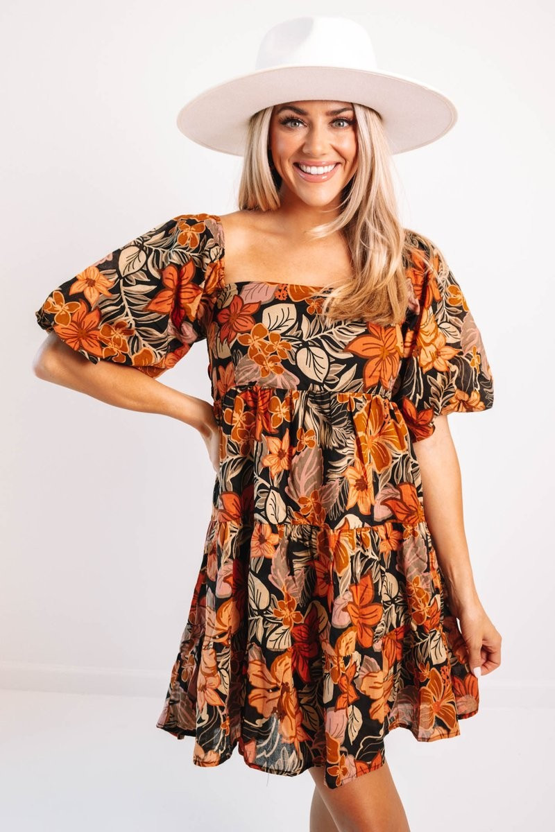 Wild Child Dress - Black Floral | The Impeccable Pig