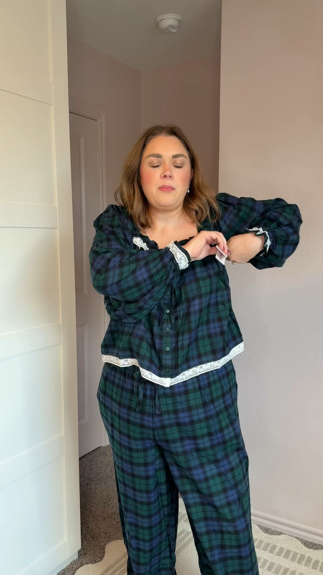 Walmart flannel pajamas that look so expensive!  Wearing xl in pants and large in top but could do large in both!

#LTKMidsize #LTKdayinmylife #LTKootd