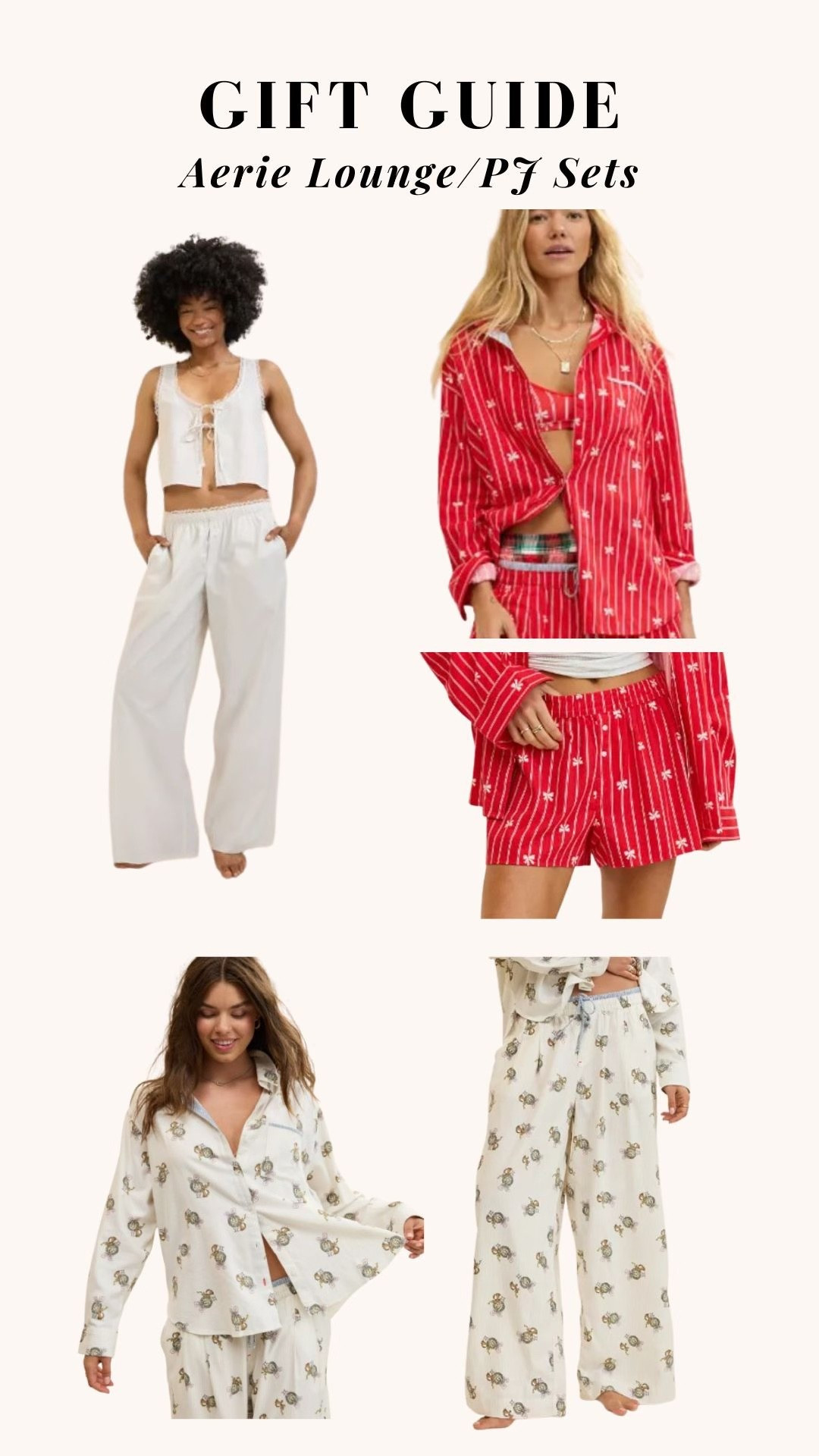 Aerie lounge sets 
Aerie pajamas
Gift for her 
Holiday pjs 

#LTKFindsUnder50 #LTKHoliday #LTKGiftGuide