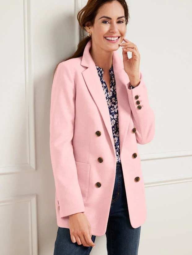 Brushed Wool Blend Blazer | Talbots