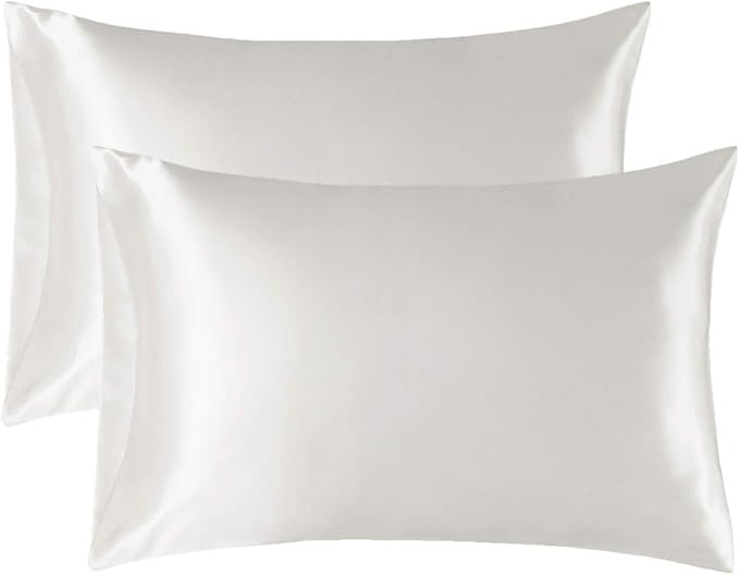 Bedsure Satin Pillowcase for Hair and Skin, 2-Pack - Queen Size (20x30 inches) Pillow Cases - Sat... | Amazon (US)