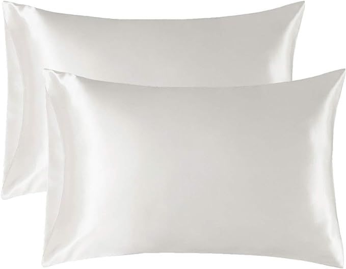 Bedsure Satin Pillowcase for Hair and Skin, 2-Pack - Queen Size (20x30 inches) Pillow Cases - Sat... | Amazon (US)
