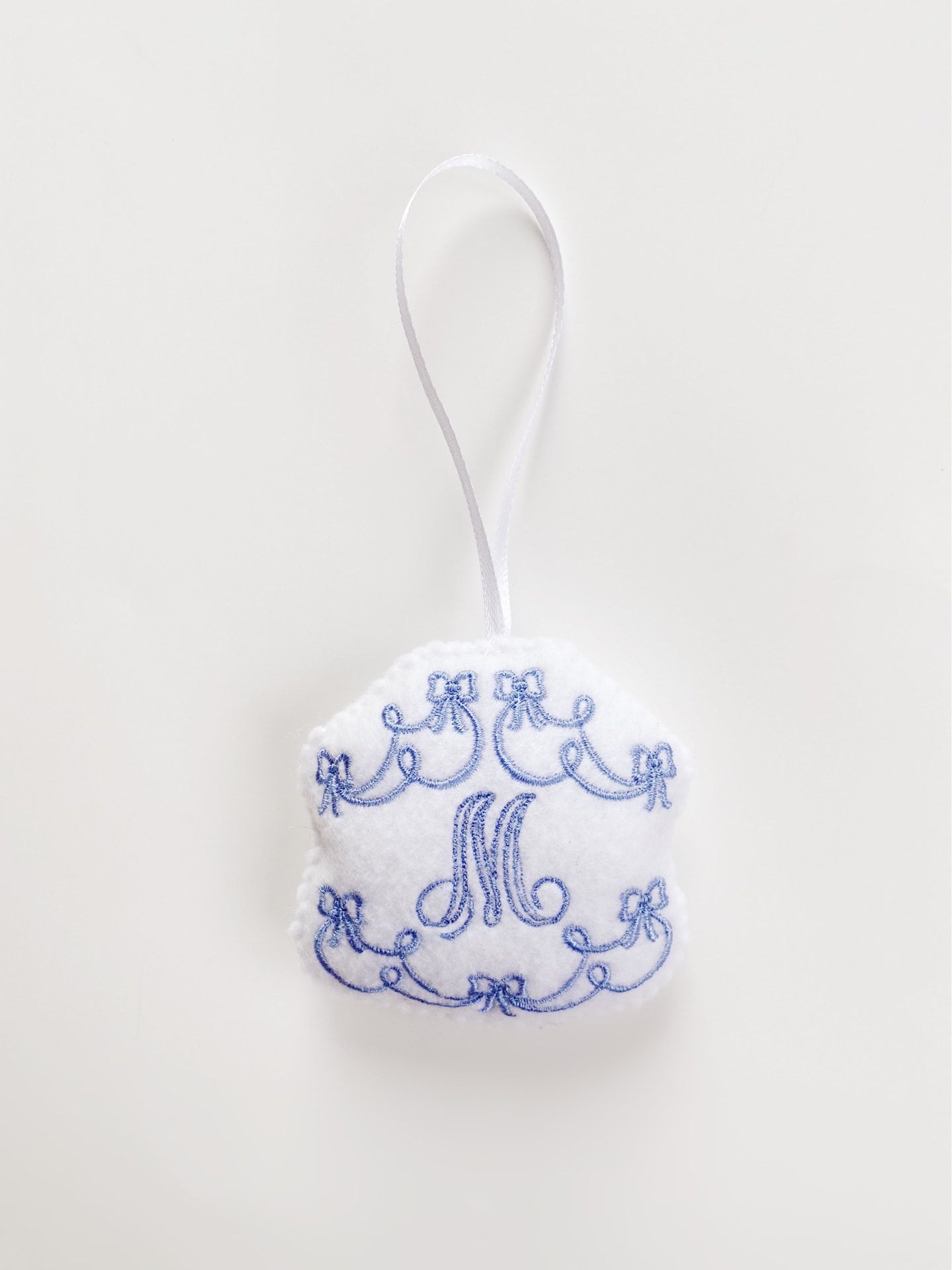 Bauble Harbor Blue House Monogram Ornament | All The Finery