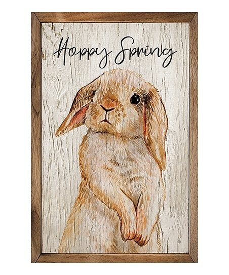 'Hoppy Spring' Bunny Wall Sign | Zulily