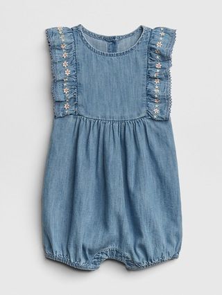 Baby Floral Ruffle Shorty One-Piece | Gap US